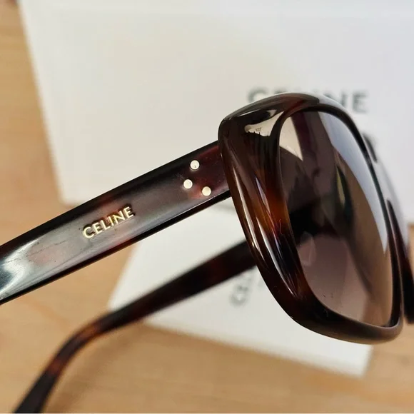 Celine Paris CL400731 53F Tortoise Gradient Authentic Sunglasses w/ Box 60mm 19 - Picture 12 of 12